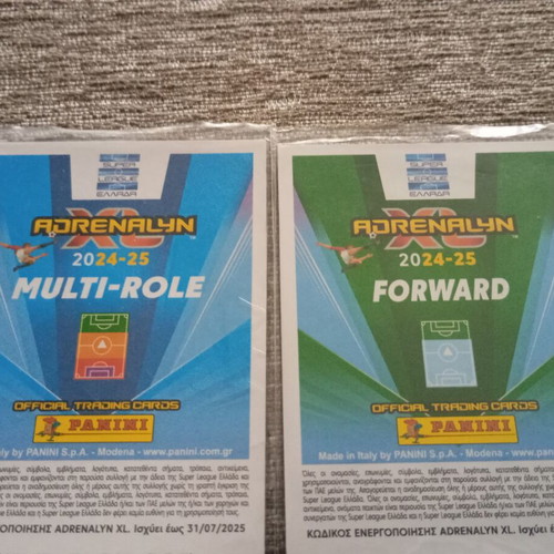 Panini Super League 2024-25 Momentum & Gold collectible cards set, Olympiacos & Kostoulas