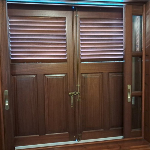 Wooden frames used, doors, windows, shutters