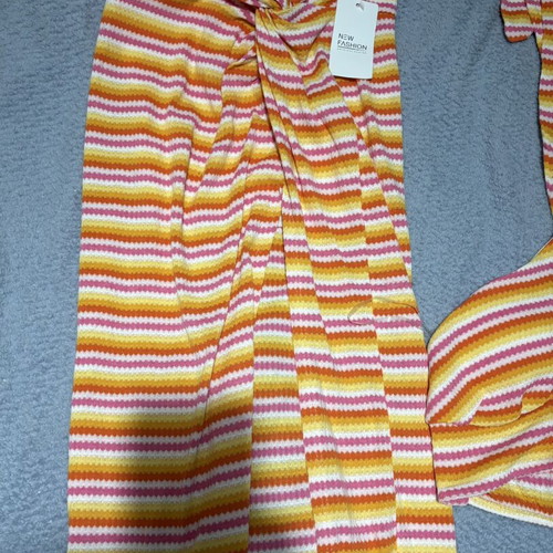 Summer set skirt with tied top new, orange