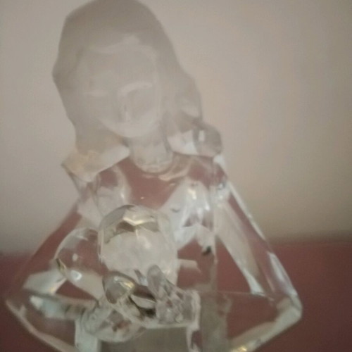 Decorative transparent figurine used 20cm vintage