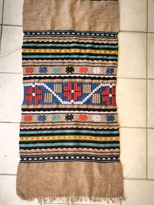 Traditional Cretan Woven Runner 60cm x 2.20m like new
