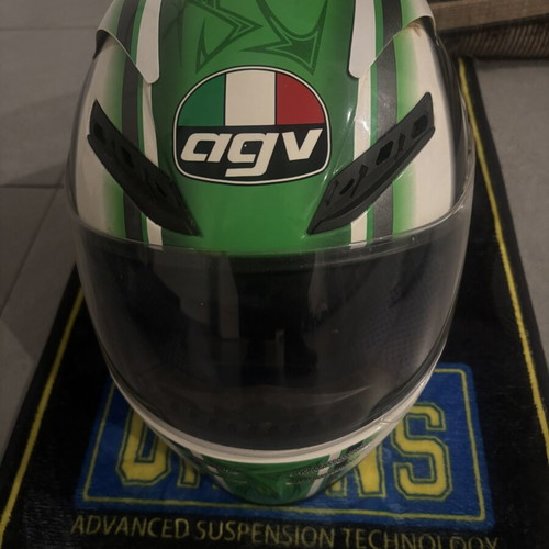 AGV Stealth Multi Dragon green helmet, large