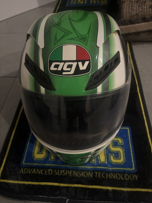 AGV Stealth Multi Dragon green helmet, large