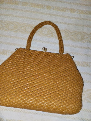 60s handbag used, straw-like