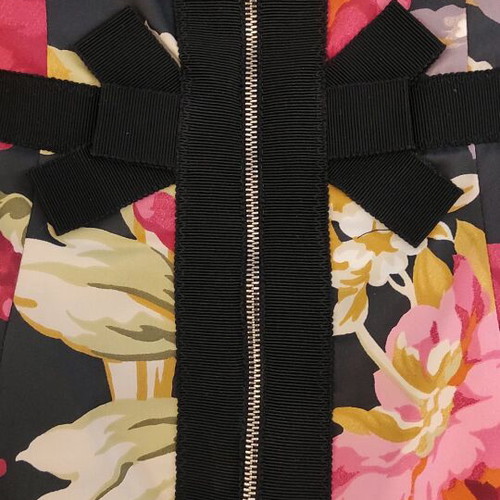 Karen Millen Cocktail Dress Size S Black Floral Like New