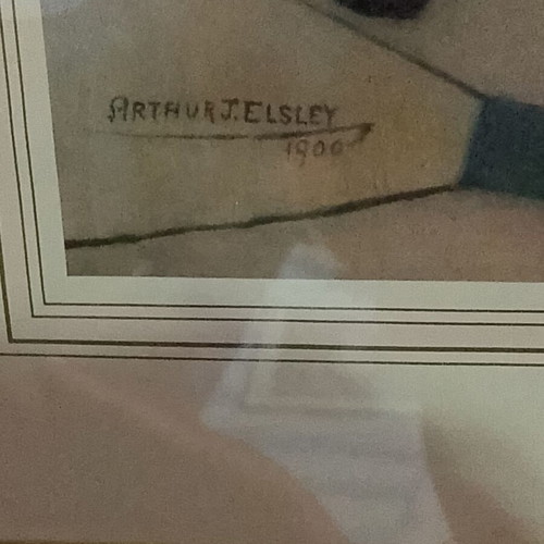 Framed Bathime print by Arthur John Elsley like new