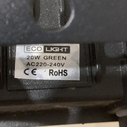 Led floodlight with green light and plug