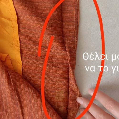 Satin skirt orange small like new
