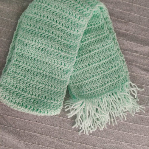 Children's mint scarf new, soft and warm