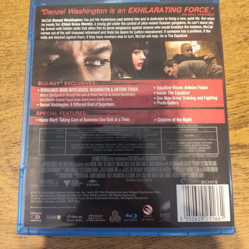 The Equalizer Blu-Ray like new, action adventure thriller