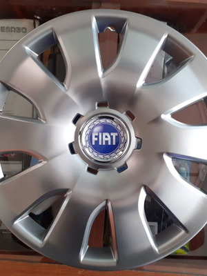 Τάσια 16'' μαρκέ για Fiat, σετ 4 τεμαχίων, ασημί