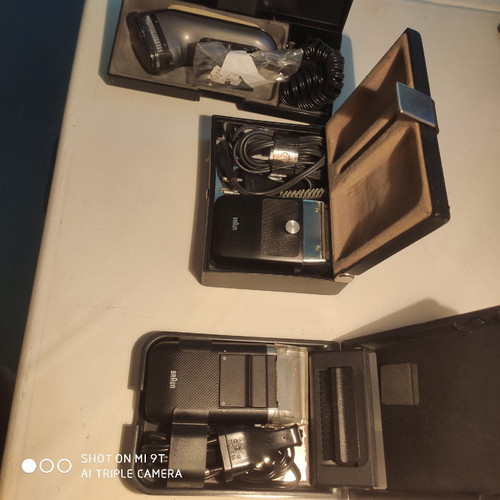 Shaving machines used, pack of 6, with boxes for collection