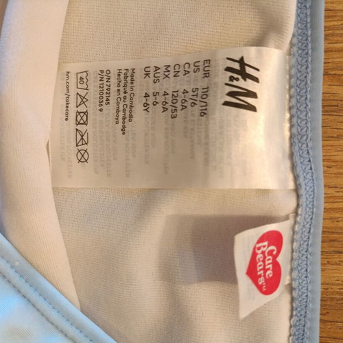 H&M Care Bears swimsuit like new for ages 4 - 6 colorful pink
