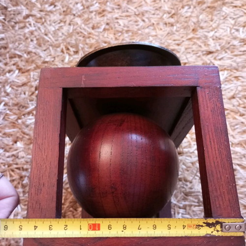 Wooden decorative tabletop candlestick like new, solid wood