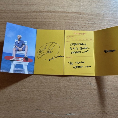 BTS j hope message card butter like new