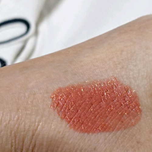 Lipstick with rhinestones waterproof new peach color