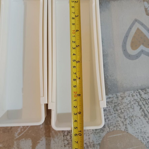 Storage boxes with foldable drawer, 2 pcs, like new
