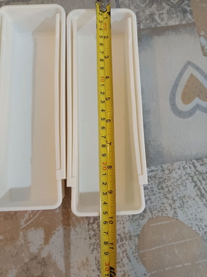 Storage boxes with foldable drawer, 2 pcs, like new