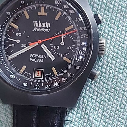 Tabatip Shadow Formula1 Racing men's mechanical chronograph watch