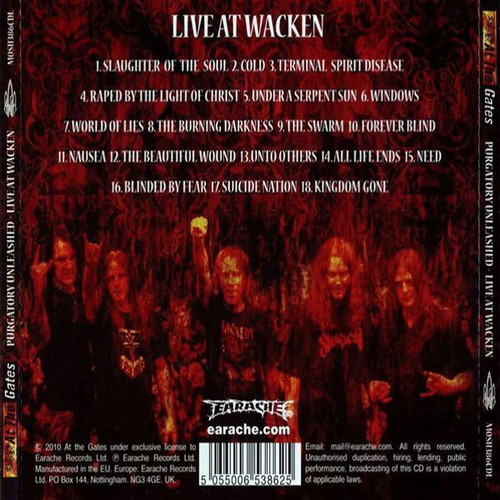 At The Gates Purgatory Unleashed Live At Wacken CD album limited edition used