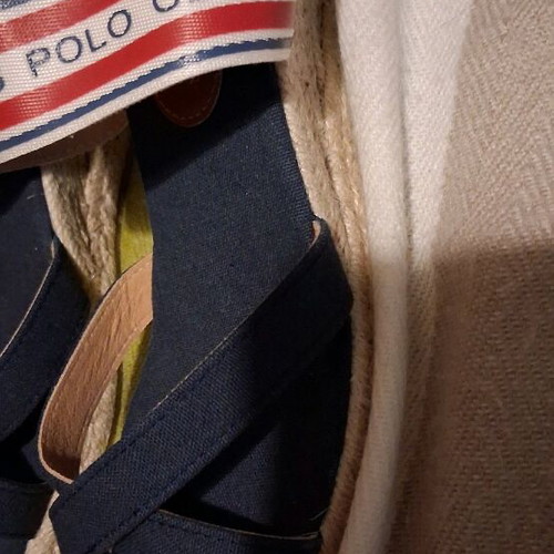 Beverly Hills Polo Club women's platform shoes new, blue with brown strap