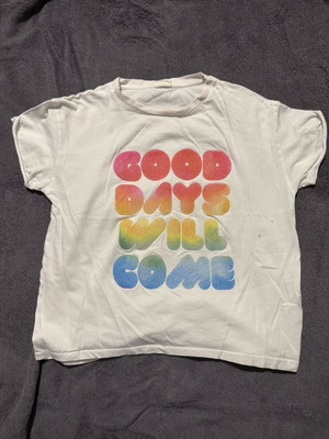 Zara short-sleeve T-shirt used for girls 8 years 128 cm white