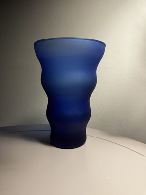 Blue glass vase