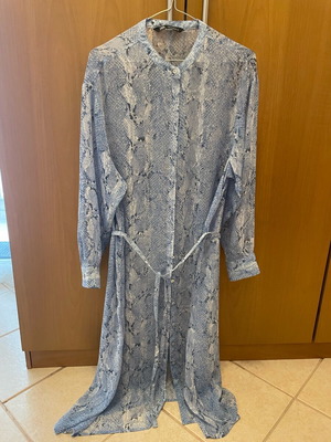 Zara long shirt like new, thin airy fabric, blue turquoise