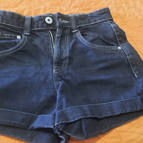 Bershka denim shorts like new, black and gray
