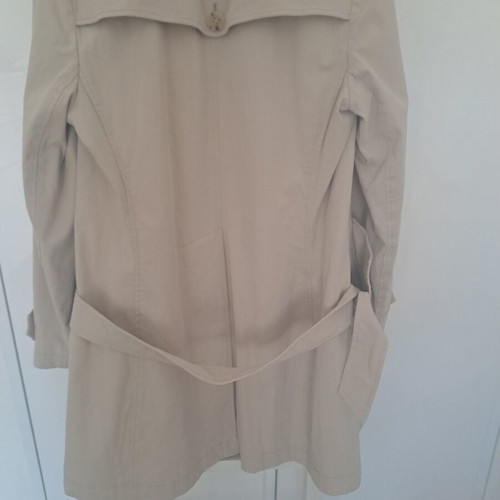 Theory women's trench coat like new, size L, white and gray