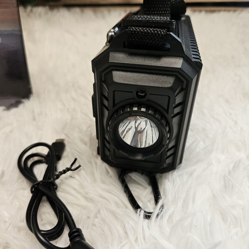 Solar FM Radio DAB+ portable with LED flashlight and reading lamp