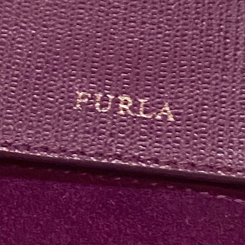 Furla shoulder bag purple like new leather and suede