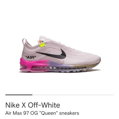 Nike Serena Williams x Off-White x Air Max 97 OG Queen sneakers like new, women's multicolor