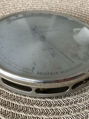 Μεταλλικό υγρόμετρο vintage σαν καινούργιο made in CDR
