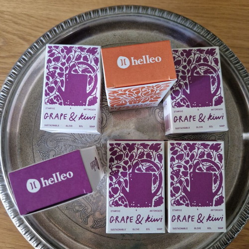 Helleo vegan soap set of 6, olive oil, cold press, organic