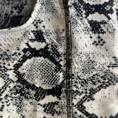 Animal print sports bra, size L, white