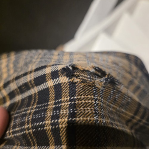 No Excess checked shirt jacket, men's L, brown