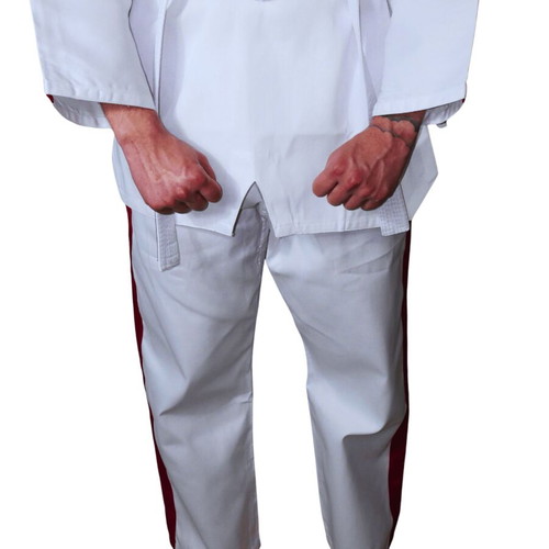 Legendary Taekwondo Dobok Set White with Red Stripe