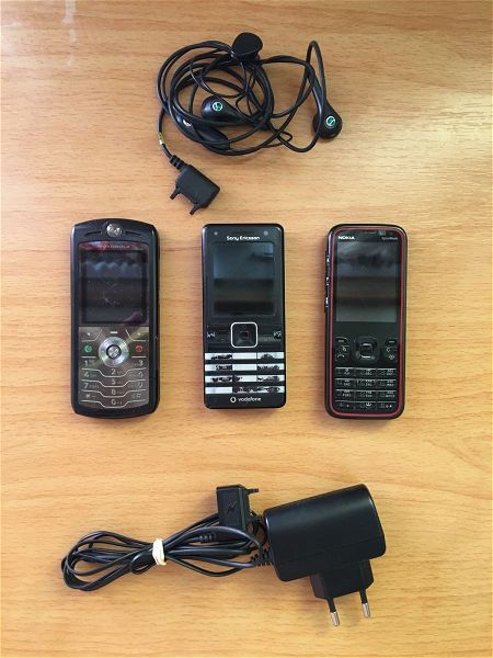  kinita tilefona Sony Ericsson Motorola Nokia