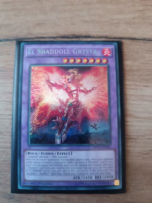 El Shaddoll Grysta YuGiOh Card mint, 1st Edition, Secret Rare