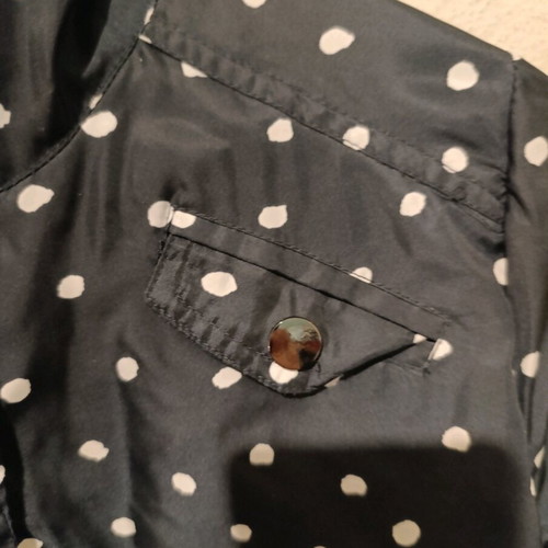 Staff Jeans waterproof navy blue polka dot jacket XS like new