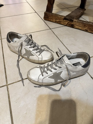 Golden Goose Superstar sneakers size 38 like new, white and grey