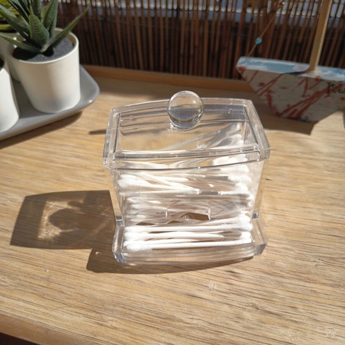 Acrylic transparent cotton swab holder