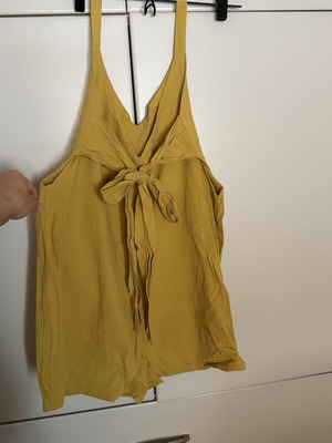 Shein yellow mustard jumpsuit shorts used, size S
