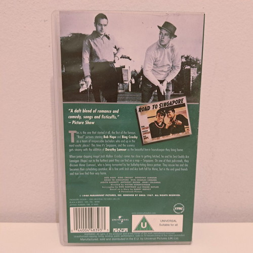 Road to Singapore VHS used, comedy romantic