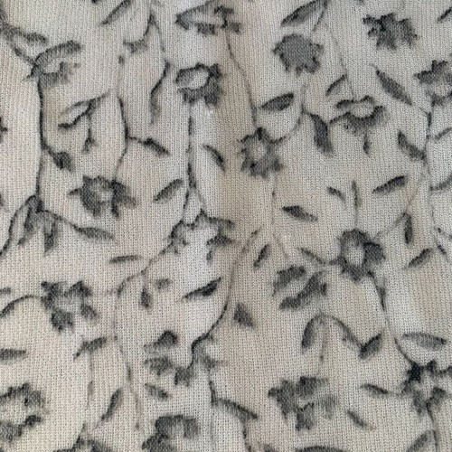 90s floral top XS/S, black and white