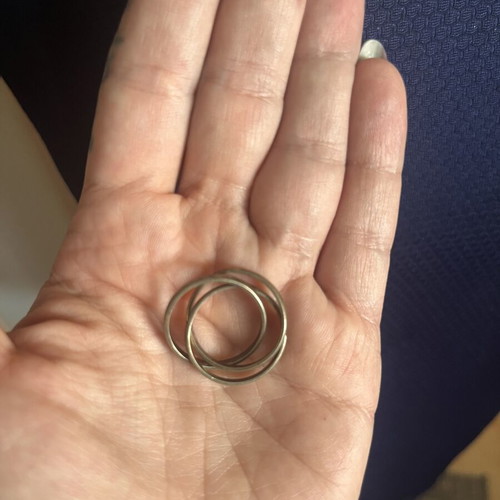 Trivero ring used, silver color