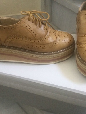 Oxford loafers beige like new, size 38