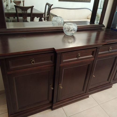 Buffet with mirror like new, handmade