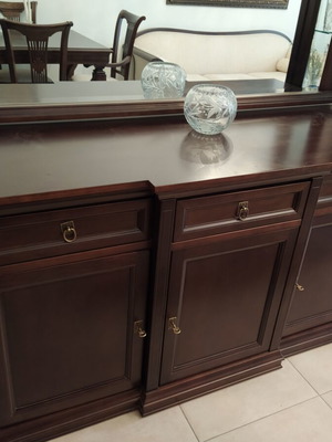 Buffet with mirror like new, handmade